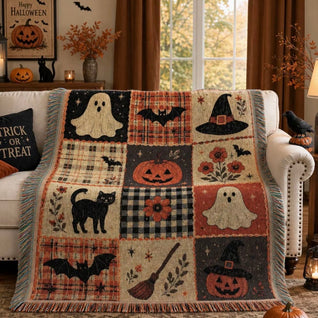Halloween Patchwork Style Blanket