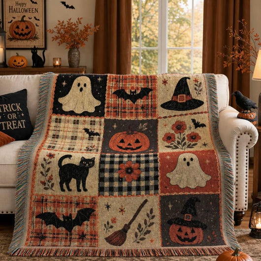 Halloween Patchwork Style Blanket