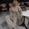 Knitted Zipper Top & Straight Pants Two-Piece Set